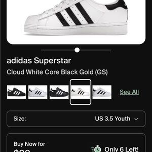 Adidas Superstar Kids Sneakers - Cloud White and Core Black